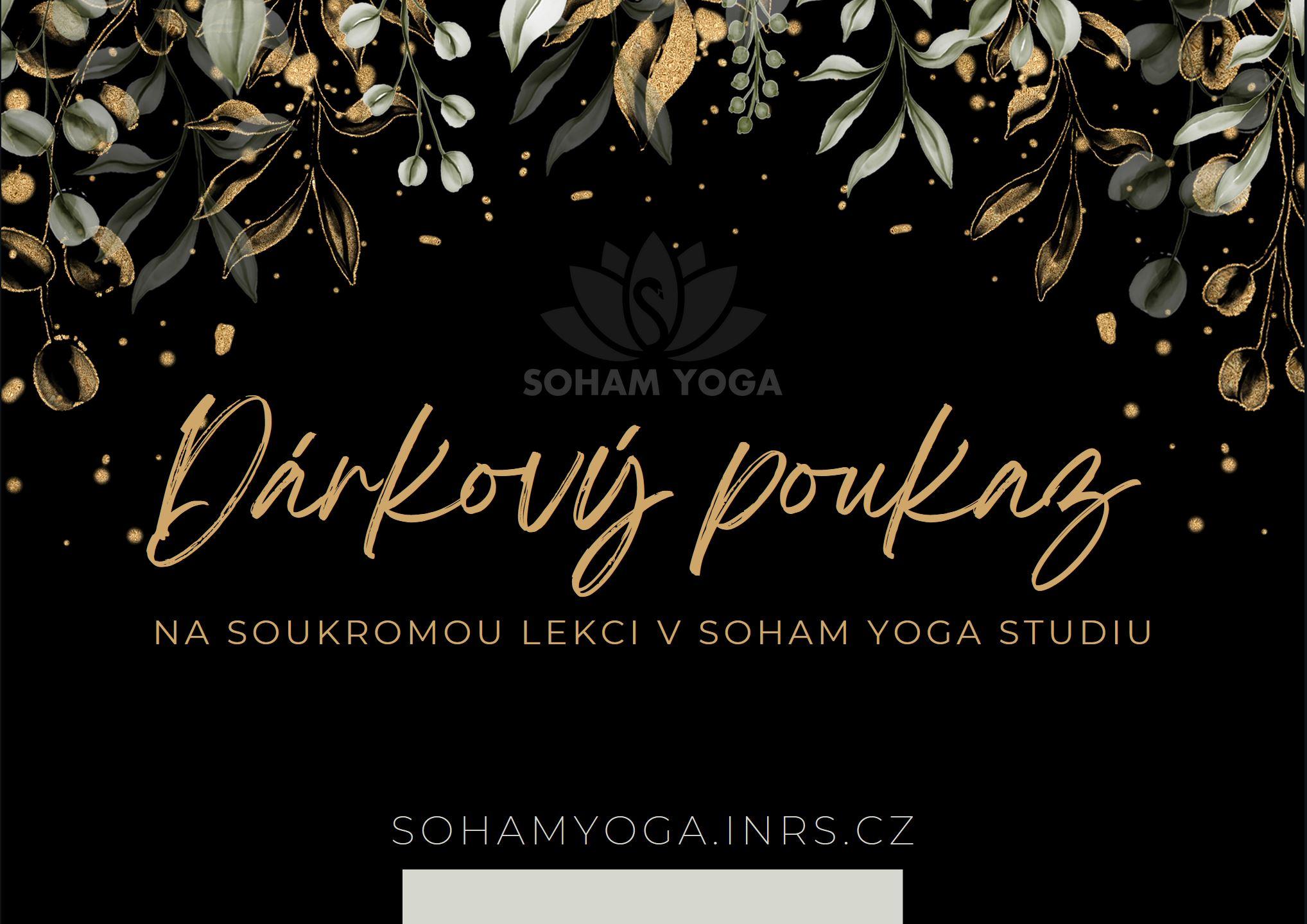 Voucher Dárkový poukaz na soukromou lekci jógy v Soham Yoga Studiu